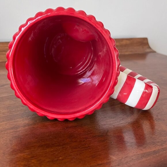 Pier 1 Jingle All the Way Mug Ringing Bell Tall Christmas Coffee Cup Dolomite - Picture 7 of 10